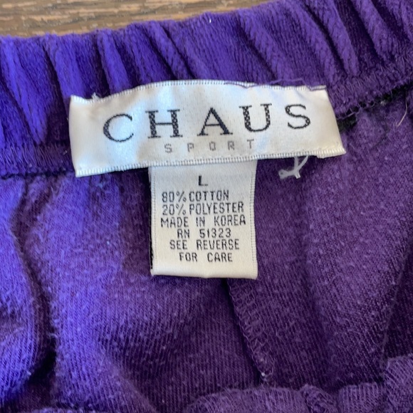 Chaus Purple Velour Lounge Pants with pockets - Picture 4 of 4